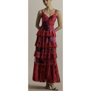 Anthropologie Hutch Freya Sleeveless Tiered Tulle Maxi Dress Size 8 NWT